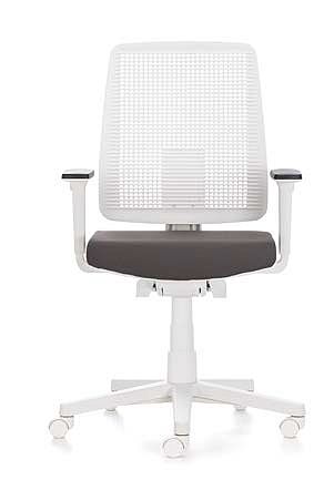 Darba krēsls LUNA, baltās plastikas konstrukcija padara to īpaši piemērotu mājas darba vietas iekārtošanai.